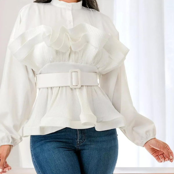 White Ladies Fluffy  Top