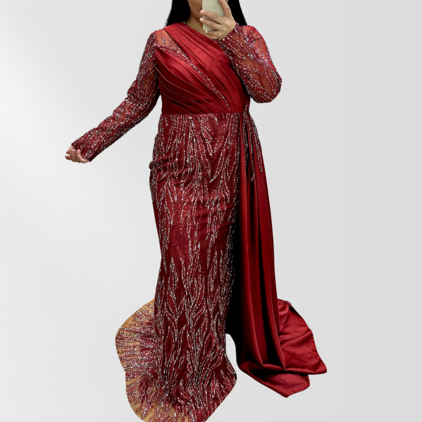 Dinner dress with Drapes