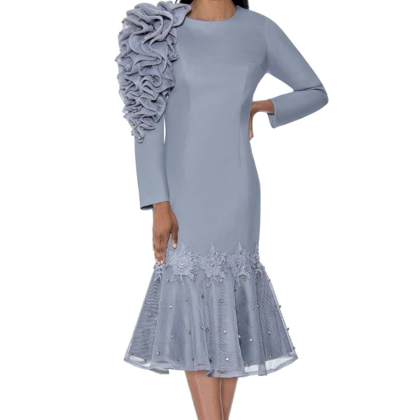 Embellished Grey Dress