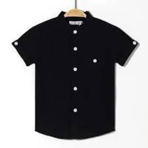 Black Shortsleeve Shirt for Kids