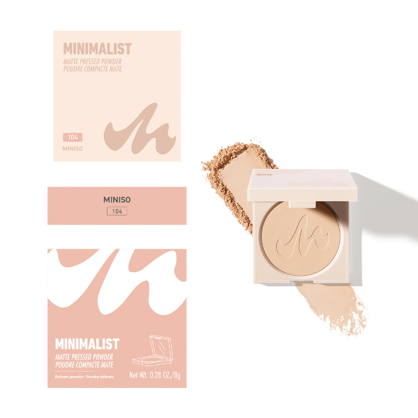 Minimalist matte pressed powder
