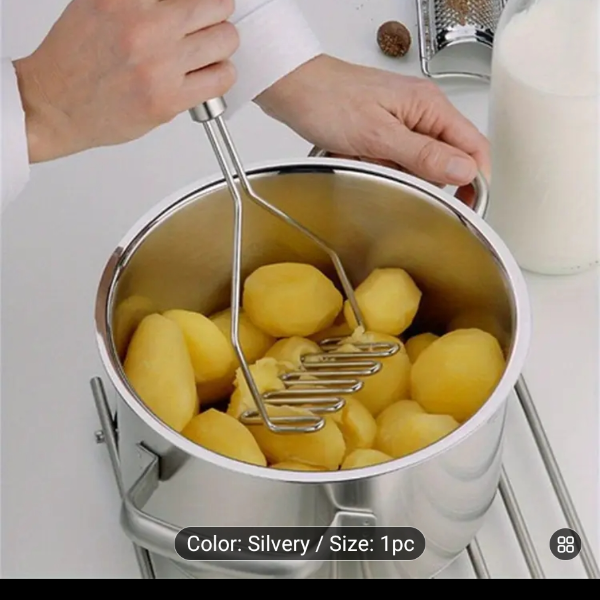 Stainless steel wave potatoes masher- manual non-electric kitchen gadget for perfectly smooth mashed potatoes