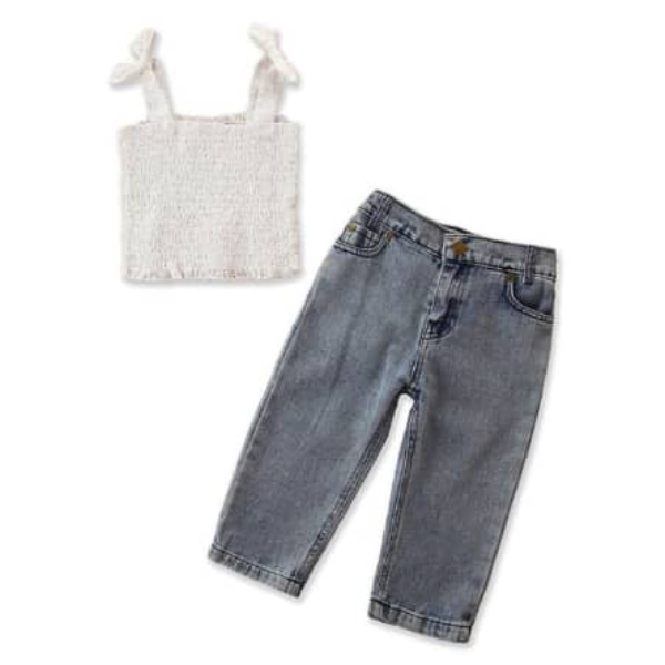 white shirt and denim trouser