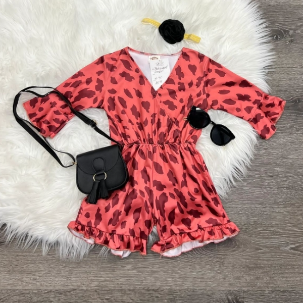 leaf print play suit